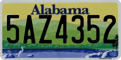 AL license plate 5AZ4352