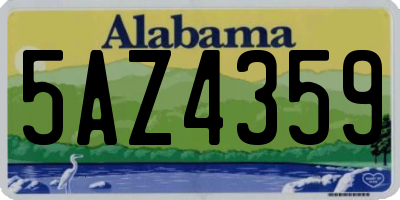 AL license plate 5AZ4359