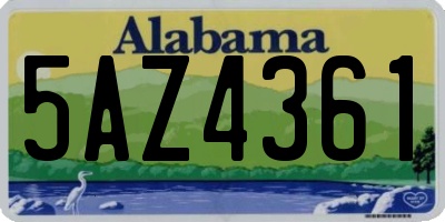AL license plate 5AZ4361