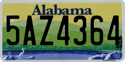 AL license plate 5AZ4364