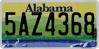 AL license plate 5AZ4368