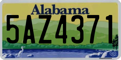 AL license plate 5AZ4371