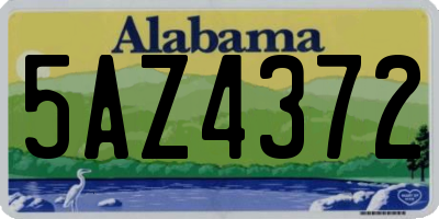AL license plate 5AZ4372