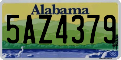 AL license plate 5AZ4379