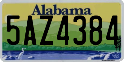 AL license plate 5AZ4384