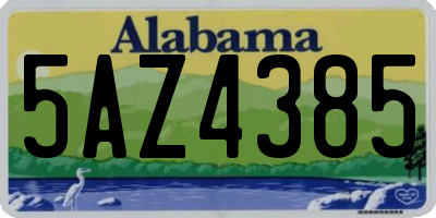 AL license plate 5AZ4385
