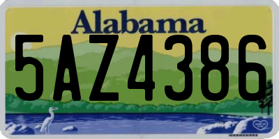 AL license plate 5AZ4386