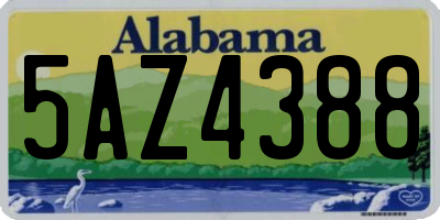 AL license plate 5AZ4388
