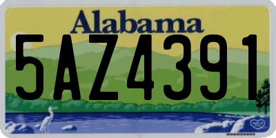 AL license plate 5AZ4391