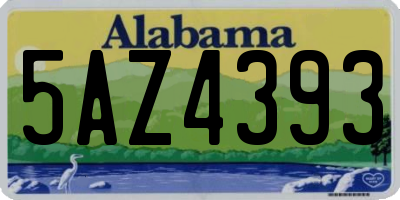 AL license plate 5AZ4393