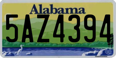 AL license plate 5AZ4394