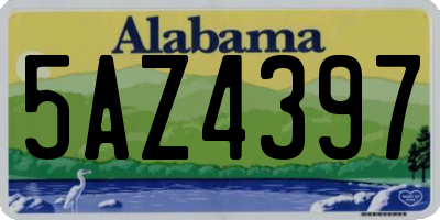AL license plate 5AZ4397