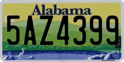 AL license plate 5AZ4399