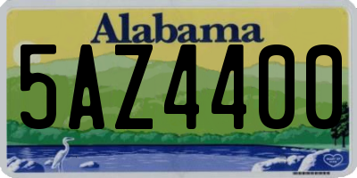 AL license plate 5AZ4400