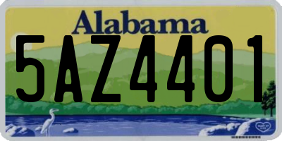 AL license plate 5AZ4401
