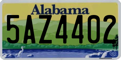 AL license plate 5AZ4402