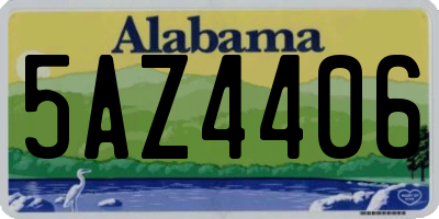 AL license plate 5AZ4406