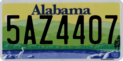 AL license plate 5AZ4407