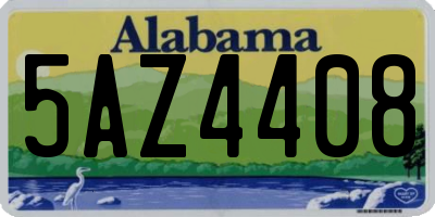 AL license plate 5AZ4408