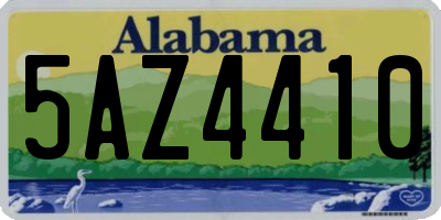 AL license plate 5AZ4410