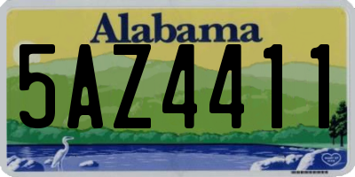 AL license plate 5AZ4411