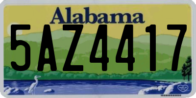 AL license plate 5AZ4417