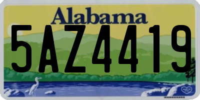 AL license plate 5AZ4419