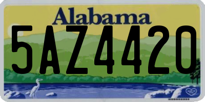 AL license plate 5AZ4420