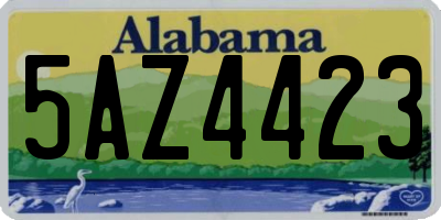 AL license plate 5AZ4423