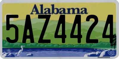 AL license plate 5AZ4424