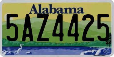 AL license plate 5AZ4425