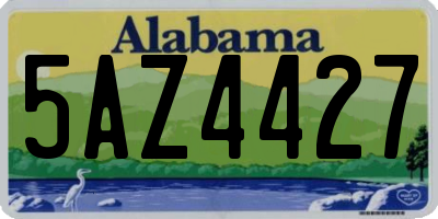 AL license plate 5AZ4427