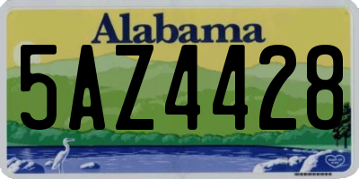 AL license plate 5AZ4428