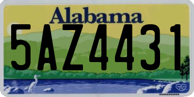 AL license plate 5AZ4431