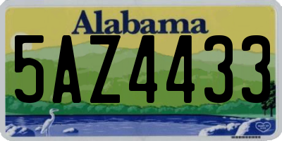 AL license plate 5AZ4433