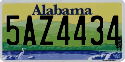 AL license plate 5AZ4434