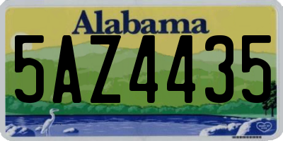 AL license plate 5AZ4435
