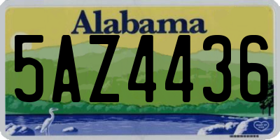 AL license plate 5AZ4436