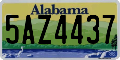 AL license plate 5AZ4437