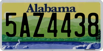 AL license plate 5AZ4438