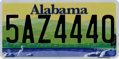 AL license plate 5AZ4440
