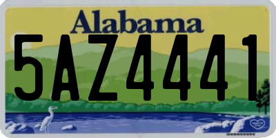 AL license plate 5AZ4441