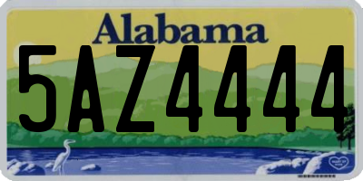 AL license plate 5AZ4444
