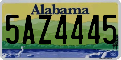 AL license plate 5AZ4445
