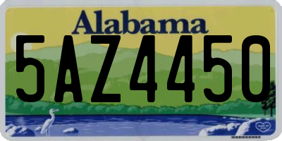 AL license plate 5AZ4450