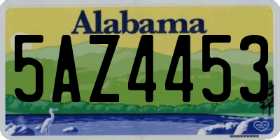 AL license plate 5AZ4453