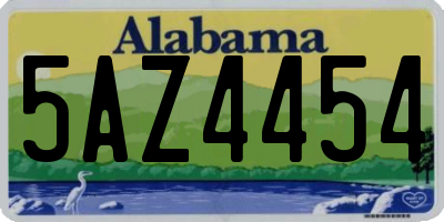 AL license plate 5AZ4454