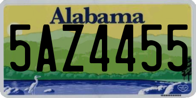 AL license plate 5AZ4455