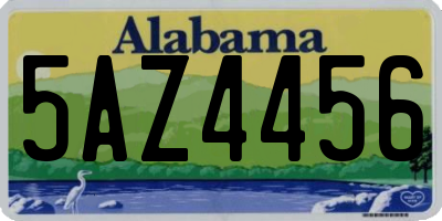 AL license plate 5AZ4456