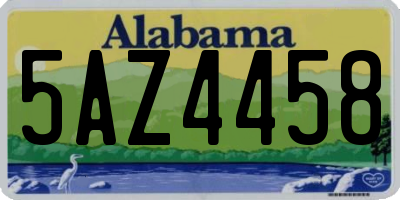 AL license plate 5AZ4458